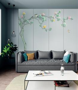 Lüks Modern su geçirmez yanmaz duvar lambri özel işlemeli ev otel dekor için nem geçirmez oturma odası TV - Product Image 1