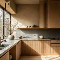 Ensemble d'armoires de cuisine en bois massif de luxe, style Shaker classique, unité d'armoires de cuisine pour la maison