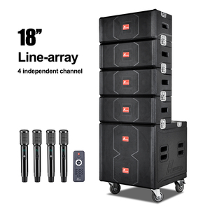 Système audio portable H-8300 avec caisson de basses de 18 pouces, 8 haut-parleurs de médiums et 4 tweeters à cornes, enceinte H-8300 avec recharge intégrée - Product Image 1