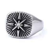Bague pour homme en acier inoxydable personnalisée, style nordique, boussole, croix viking, vintage, best-seller 2026