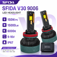 Bombilla LED SFIDA V30 Canbus sin Errores para Faros Delanteros, 9006 150W 6000K IP67, para Iluminación de Autos y Motocicletas, Accesorios Universales