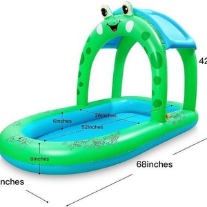 Inflatable Frog Fountain With Sunshade 172X106X106Cm Outdoor Water Play For Kids Garden Pool - Product Image 5