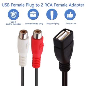 Cao Cấp 1.5M <span class=keywords><strong>USB</strong></span> 2.0 Nữ Để Dual RCA Nữ <span class=keywords><strong>AV</strong></span> Cable Với Vàng-Mạ Kết Nối Cho TV Set Top Box/DVD Máy Nghe Nhạc Kết Nối - Product Image 3