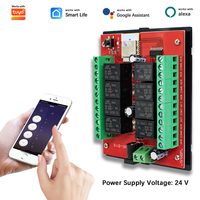 Module récepteur d'interrupteur d'éclairage intelligent WiFi 24V, contrôleur de porte de garage mural, télécommande sans fil, fonctionne avec Alexa Google