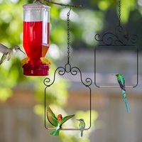 Perchoir à oiseaux suspendu en métal décoratif, kit de chaîne facile à suspendre, pour oiseaux sauvages de patio et de jardin, balançoire d'activités pour oiseaux de jardin