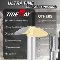 Fraise à plongée classique TIDEWAY revêtue de titane pour routeur CNC, personnalisable ODM/OEM pour la découpe et la gravure en menuiserie