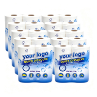 Papier toilette écologique à prix abordable, sans additifs, en pâte de bois vierge, compatible fosses septiques, Carta Igienica
