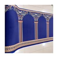 Tapis de prière en polypropylène imprimé sur mesure, design Axminster de luxe, tapis de sol pour mosquée, fabriqué à la machine pour les prières musulmanes
