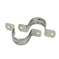 Colliers de serrage en U en acier inoxydable 304 pour systèmes de plomberie, colliers de serrage à double trou et supports de fixation de tuyaux