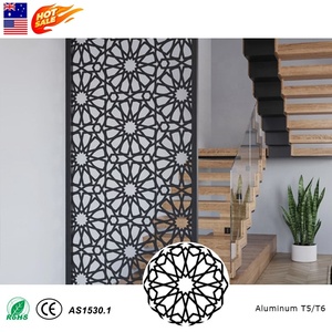 Écrans décoratifs en acier inoxydable et en aluminium découpés au laser sur mesure, séparateurs de pièces intérieures, cloisons - Product Image 1