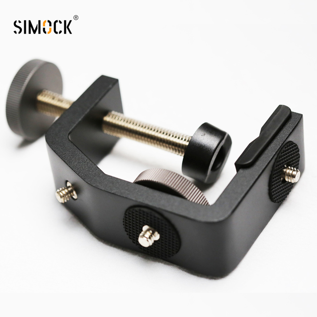 Simock Wholesale Photographic Accessories 1/4 Adapter Camera Mount Stable C Clamp Clip for DSLR Camera Phone Light Stand Monitor