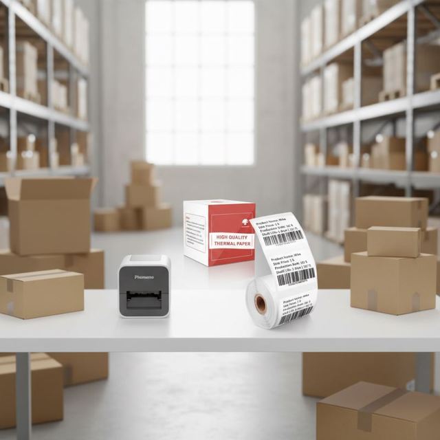 Phomemo Thermal Labels-for M110/M221/M220/M120/M200 for Barcode/Address/Mailing/Logo/Business/Home Tag