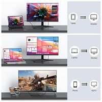 HDMI 4K Hoch auflösendes Kabel USB C-zu-HDMI-Kabel 4K 30Hz 1080P/120Hz 2K/60Hz Kompatibles iPhone iPad Air Computer Laptop