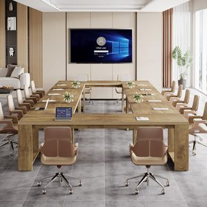 <span class=keywords><strong>Tavolo</strong></span> <span class=keywords><strong>da</strong></span> riunione rettangolare moderno <span class=keywords><strong>da</strong></span> 2,1 m per sala riunioni, <span class=keywords><strong>tavolo</strong></span> <span class=keywords><strong>da</strong></span> conferenza in rovere per ufficio domestico per <span class=keywords><strong>6</strong></span>-8 persone - Product Image 3