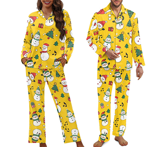 2025 Winter Custom <strong>Christmas</strong> Sleep Wear for <strong>Couples</strong> <strong>Pyjamas</strong> Pour Femmes Long Sleeved Nightwear - Product Image 3
