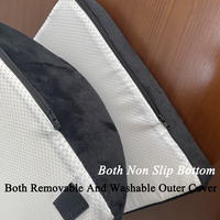 Coussin repose-pieds réglable en sherpa non tissé OEKO-TEX avec poche, en mousse à mémoire de forme amovible, pour utilisation sous le bureau à la maison ou au bureau