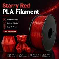 Filament PLA scintillant couleur personnalisée 1,75 mm 1 kg scellé sous vide Fournisseur en gros OEM pour imprimantes 3D FDM/FFF