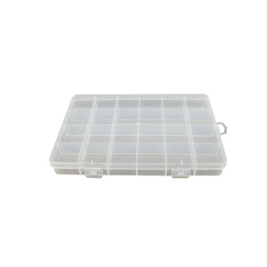 Transparent 24 Compartment Plastic <b>Storage</b> <b>Box</b> For Jewelry Electronics Screws <b>Small</b> Parts Organization Desktop Organizer - Product Image 4