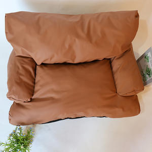 Hochwertiges All-Season-Leder-Haustier <span class=keywords><strong>nest</strong></span> Solides Muster Grenz überschreiten des Design Neues Kissen-Sofa-<span class=keywords><strong>Nest</strong></span> für Katzen Hunde Haustier matten polster - Product Image 2