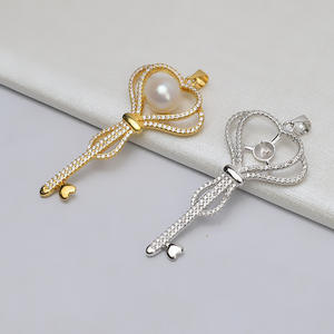 จี้เงินแท้ S925 พร้อมไข่มุกขนาดใหญ่ 10-11 มม. สำหรับผู้หญิง อุปกรณ์เสริมกุญแจ งาน DIY เครื่องประดับ แบบติดตั้งเอง รุ่น 734 - Product Image 1