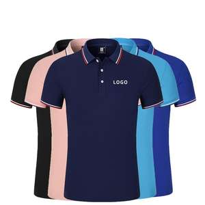 Polo de secado rápido para hombre de poliéster con logotipo personalizado, Polo de golf transpirable de ajuste seco de alta calidad - Product Image 1