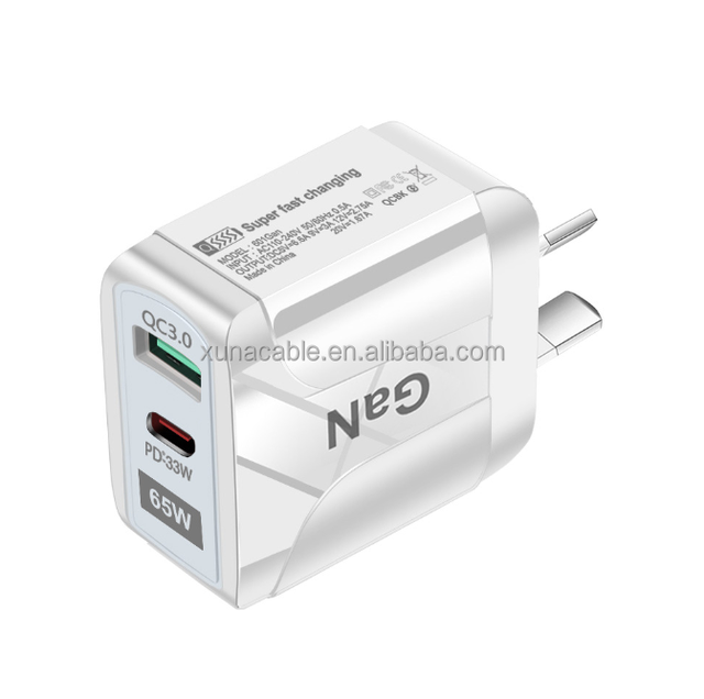 65W GaN Fast Charger USB Charger PD Quick Charge Portable Type C Charger Fast Charging for iphone Xiaomi