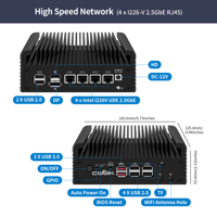 Router Firewall CWWK Mini PC N150 N355 N100 N305 4 x i226V 2.5GbE LAN DDR5 RAM Ranura NVMe Dispositivo Pfsense Hardware OPNsense