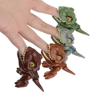Parmak dinozor oyuncak Tricky Interactive nosaurus modeli dinozor Fidget oyuncak interaktif ısırma el yenilik dinozor çocuk Xmas hediyeler