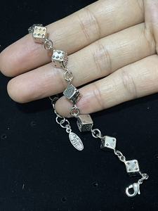 Pulsera de Plata de Ley con Números Romanos Cuadrados, Estilo Punk Retro, para Mujer, Elegante y Ligera, Estilo Moderno - Product Image 2