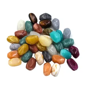 Acrylic dual color beads 21 * 13mm irregular jade beads DIY jewelry accessories loose beads