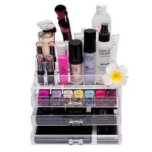 Choice Fun Top Quality Desktop Cosmetic Holder Acrylic Storage Drawer Lipstick Makeup Brush Holder Organizer