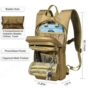 HAVISON 3L TPU sac d'hydratation hommes femmes Sports de plein air vélo sac à dos pour vessie d'eau tactique Molle pour la chasse - Product Image 5