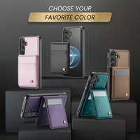 Accessoires mobiles en gros étui de couverture arrière pour Galaxy S25 support de téléphone avec sac de carte étui de téléphone portable pour Samsung S24 ultra