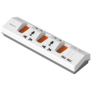 Regleta de Protección Contra Sobretensiones de 13A con Interruptor de Sobrecarga, Cable de Extensión de 2m y 4 Puertos USB de Carga Rápida, Diseño PRIMA 2026 - Product Image 1