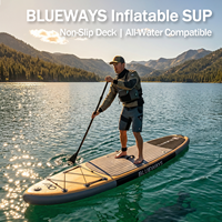 Planche de SUP gonflable à grain de bois, directement de l'usine, SUP polyvalent avec accessoires complets, OEM/ODM, certifiée CE