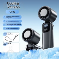 Nouveau ventilateur USB portable en plastique, silencieux, puissant, avec affichage numérique, 100 vitesses, double batterie, longue durée de vie de la batterie, portable