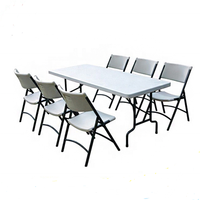 Kunststoff Klapptisch Rechteck für Bankett im Freien Hochzeit Klapptische 6 ft Tisch verwendet