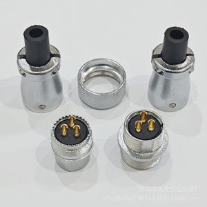 ปลั๊กและเต้ารับการบิน Ws20 แบบ 2 ถึง 15 พิน ผลิตจากโลหะผสมสังกะสี ชุบโครเมียม ชุบทองแดง - Product Image 1