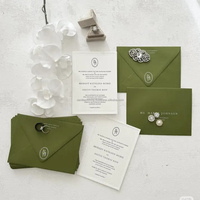Tarjeta de Invitación de Boda Clásica de Lujo, Diseño Elegante en Relieve, Tamaño Personalizado, Impresión Tipográfica a Color, Impresión en Papel de Lujo
