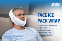 Compresse de gel réutilisable CSI pour les joues, chaude ou froide, en tissu non tissé, avec sangle de fixation réglable
