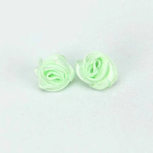 CSFY aksesori bayi 2cm * 2cm pita <span class=keywords><strong>Satin</strong></span> kelopak mawar 3 pita <span class=keywords><strong>Satin</strong></span> manik-manik hiasan kepala mawar bahan DIY wajah tunggal - Product Image 2