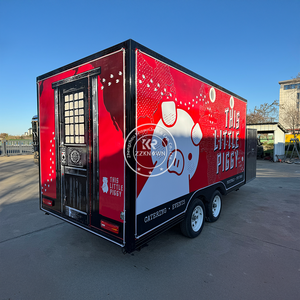 Chariot de rue de couleur personnalisée Certification CE Camion de nourriture américain Chariot à hot-dogs Remorque de cuisine mobile - Product Image 3