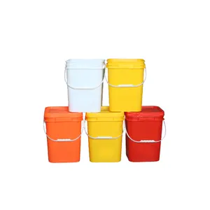 280ML 500ML 1L Liters Small Clear Square Bucket Food Grade Round Transparent Plastic Barrels With Sealed Lids