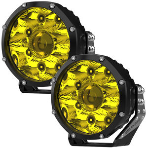 Gele 5 inch koplamp 12V jeep strobe LED rijpod mistlamp spotlicht voor auto off-road wit 4x4 voertuig fabricage - Product Image 1