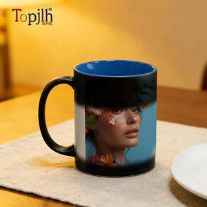 Topjlh – Tasse magique en céramique 11 oz à sublimation, intérieur coloré, personnalisable avec photo et logo, vente en gros, vierge, en vrac - Product Image 2