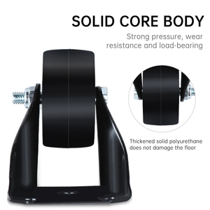 Alta Qualidade 1.5-8 Polegada Giratória Fixa Locking Rodízio Carrinho Trolley 200mm Preto Cinza PP PU TPR BORRACHA POM Moderna Sala de estar - Product Image 2