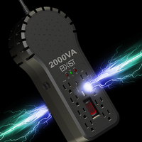 Multiprise monophasée 120V AC US avec stabilisateur de tension automatique 2000VA/1200W, régulateur numérique pour appareils électroménagers