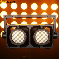 2*300W 600W Haute Puissance LED COB 5-en-1 RGBA + Blanc Chaud DMX Blinder IP65 Étanche Effet Scène Disco 2 Yeux Projecteur Blinder Extérieur