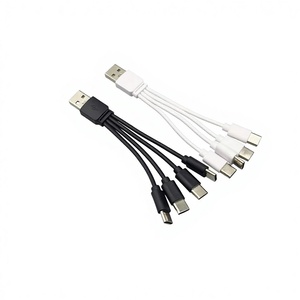 Cavo di Ricarica Rapida 4 in 1 in PVC, da USB a 4 Porte Type-C, Cavo Multi-Ricarica da USB a 2 Type-C, Cavo di Ricarica Doppio Type-C - Product Image 1