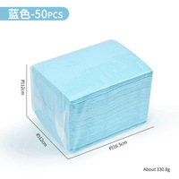 50 pièces/sac bavoir dentaire jetable Logo personnalisé feuilles médicales Double couche imperméable grand papier bavoirs de tatouage jetables